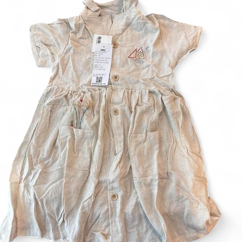 Girls's Cream Casual-dresses